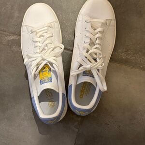 Men's Adidas Special Edition Stan Smith Light Blue and Yellow Size 10
